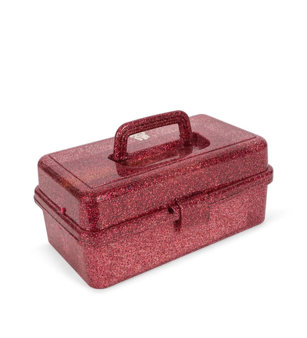Kreativní kufřík na tvoření – organizér + výtvarné potřeby KONGES SLOJD Glitter Rose | Lavly.cz