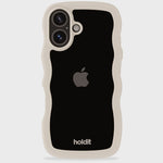 Kryt na iPhone HOLDIT Wavy Light Beige / Transparent | Lavly.cz