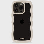 Kryt na iPhone HOLDIT Wavy Light Beige / Transparent | Lavly.cz