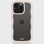 Kryt na iPhone HOLDIT Wavy Light Beige / Transparent | Lavly.cz