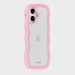 Kryt na iPhone HOLDIT Wavy Pink / Transparent | Lavly.cz