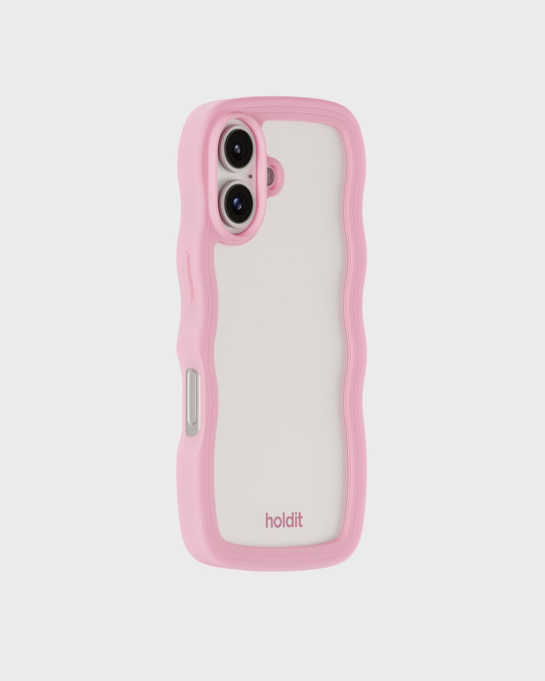 Kryt na iPhone HOLDIT Wavy Pink / Transparent | Lavly.cz