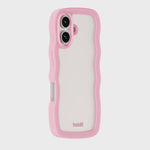 Kryt na iPhone HOLDIT Wavy Pink / Transparent | Lavly.cz