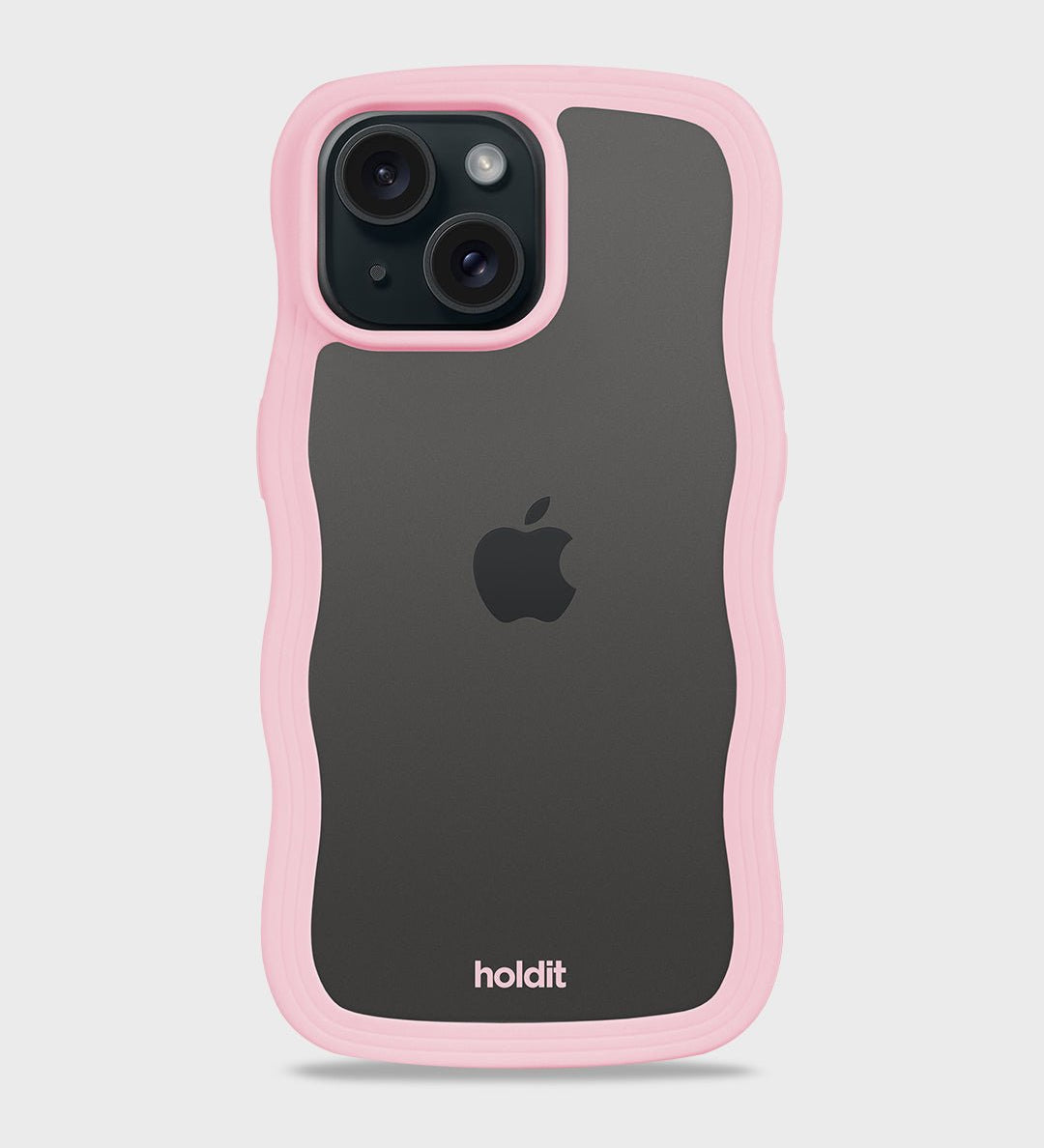 Kryt na iPhone HOLDIT Wavy Pink / Transparent | Lavly.cz
