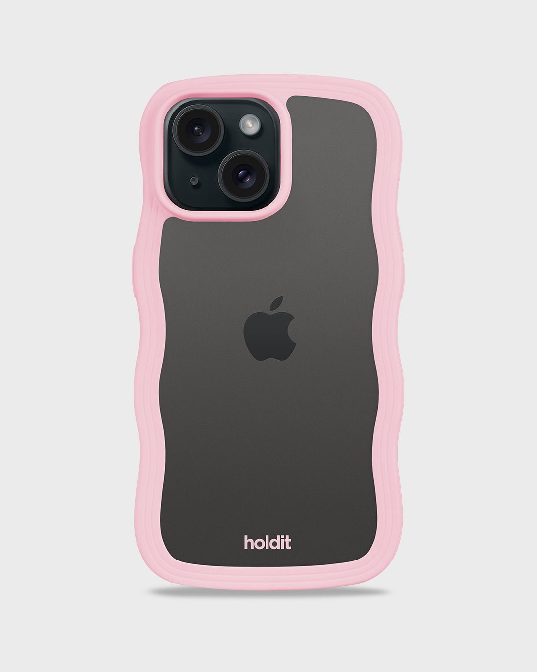 Kryt na iPhone HOLDIT Wavy Pink / Transparent | Lavly.cz