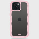 Kryt na iPhone HOLDIT Wavy Pink / Transparent | Lavly.cz