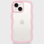 Kryt na iPhone HOLDIT Wavy Pink / Transparent | Lavly.cz
