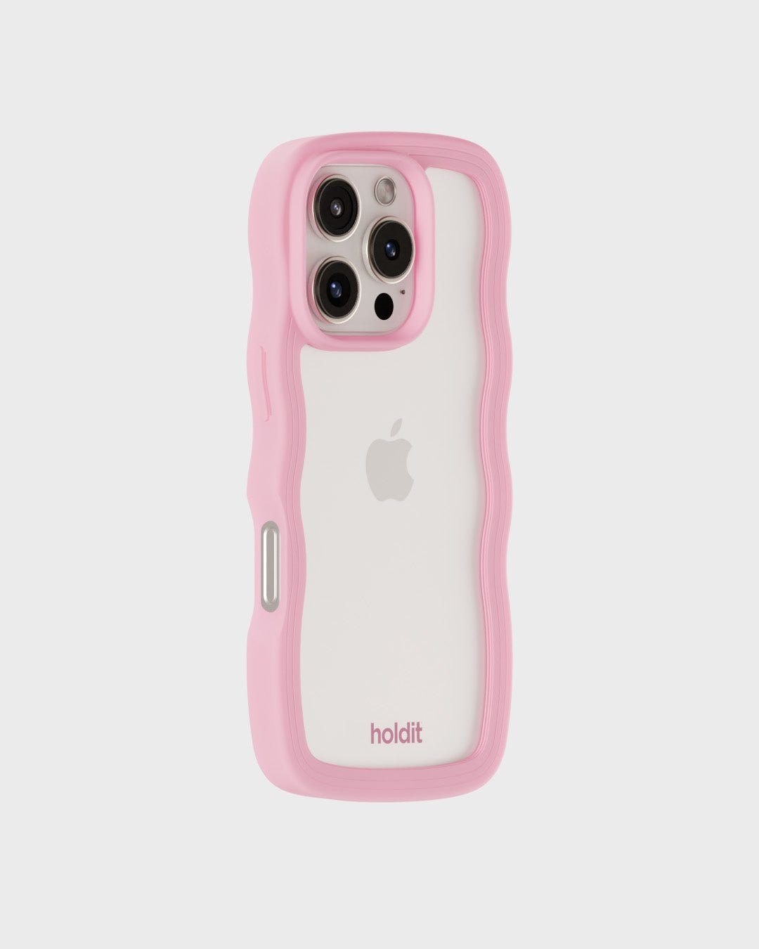Kryt na iPhone HOLDIT Wavy Pink / Transparent | Lavly.cz