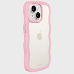 Kryt na iPhone HOLDIT Wavy Pink / Transparent | Lavly.cz