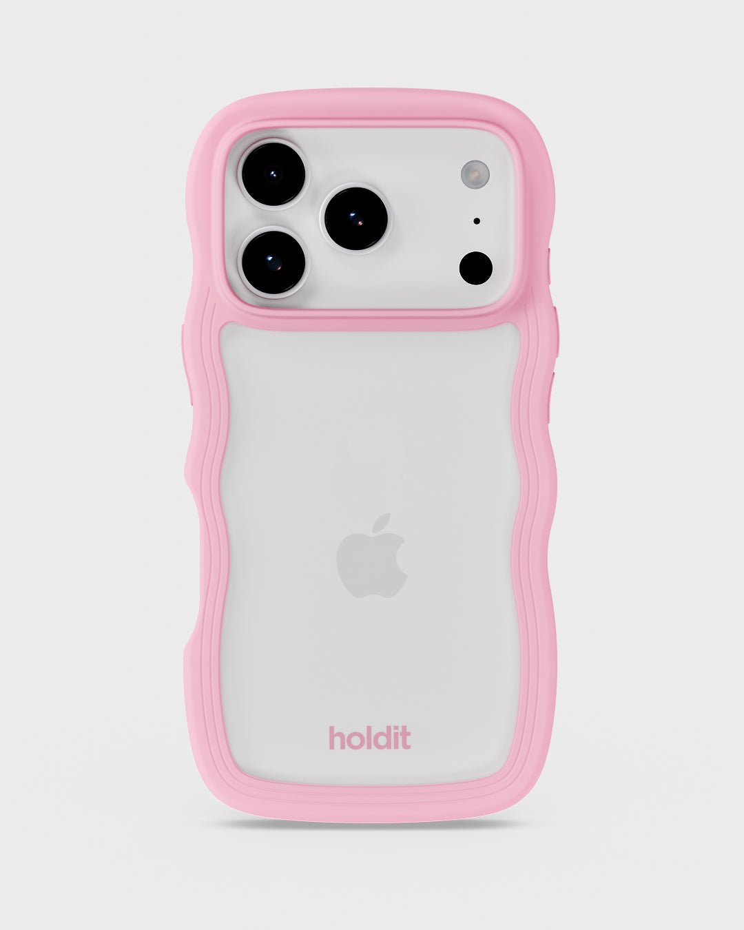 Kryt na iPhone HOLDIT Wavy Pink / Transparent | Lavly.cz