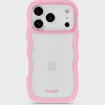 Kryt na iPhone HOLDIT Wavy Pink / Transparent | Lavly.cz