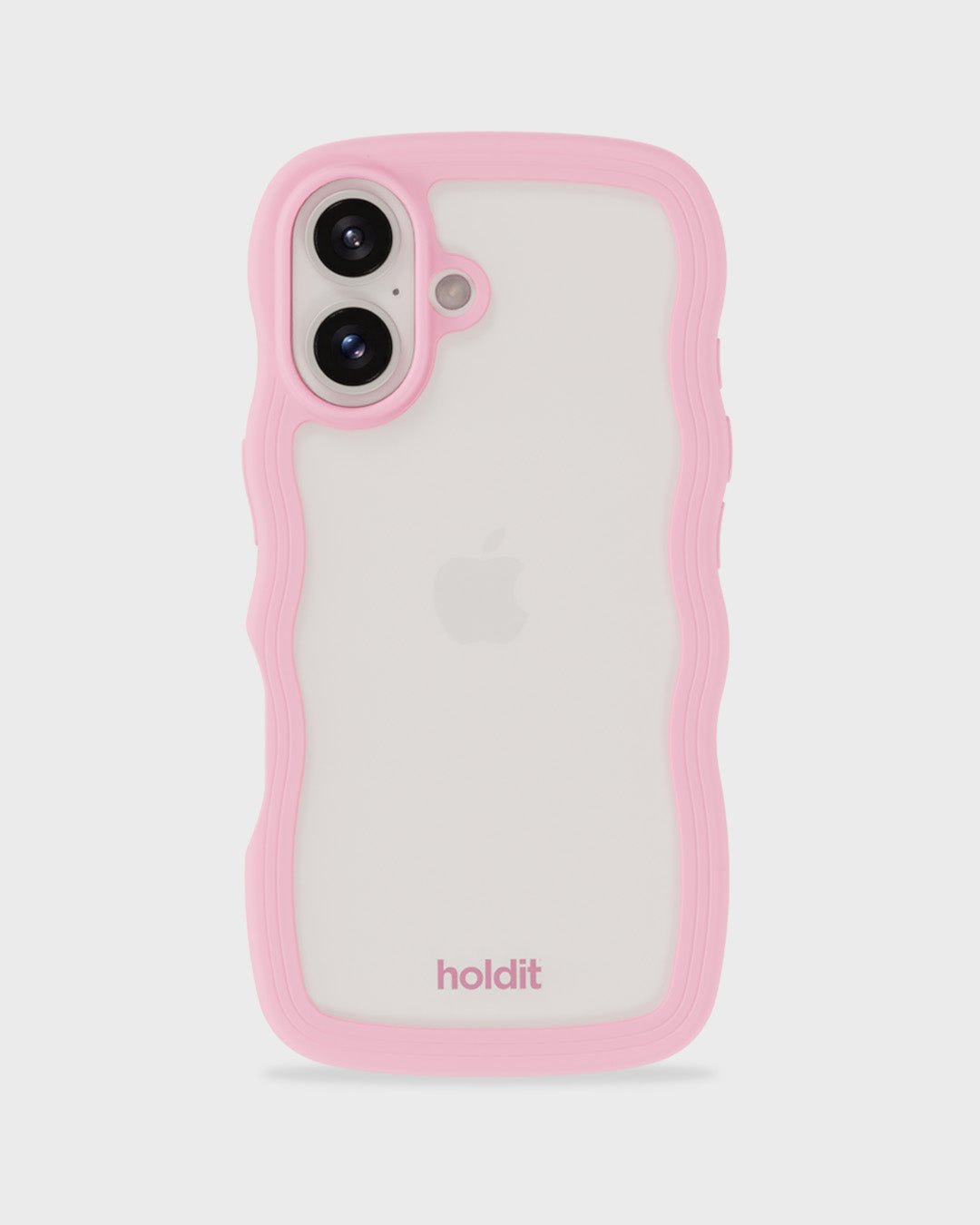 Kryt na iPhone HOLDIT Wavy Pink / Transparent | Lavly.cz