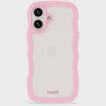 Kryt na iPhone HOLDIT Wavy Pink / Transparent | Lavly.cz
