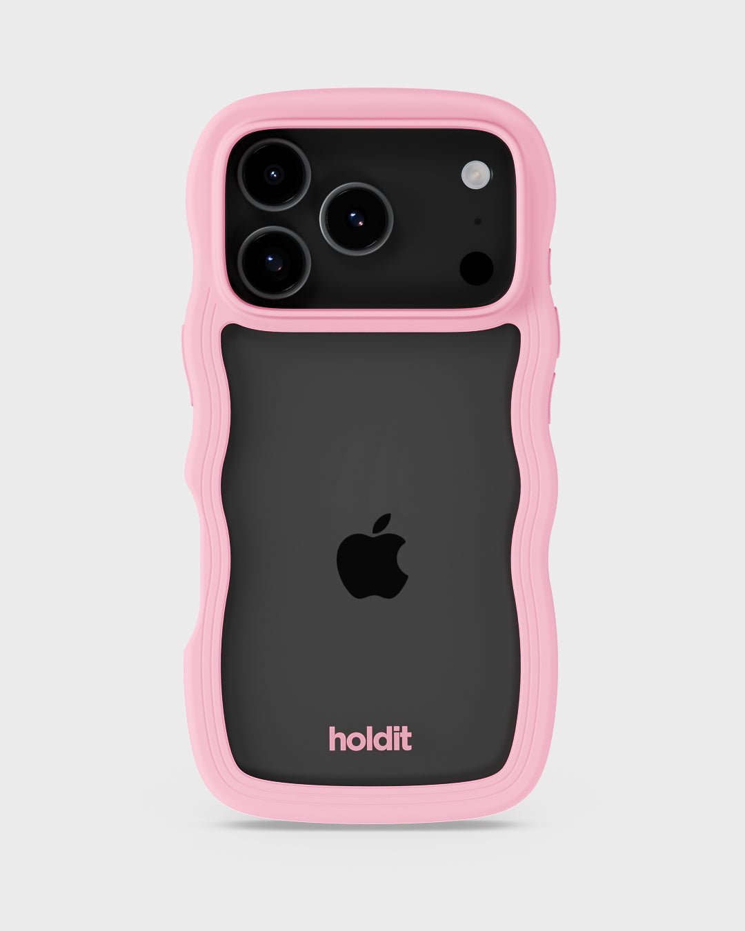 Kryt na iPhone HOLDIT Wavy Pink / Transparent | Lavly.cz