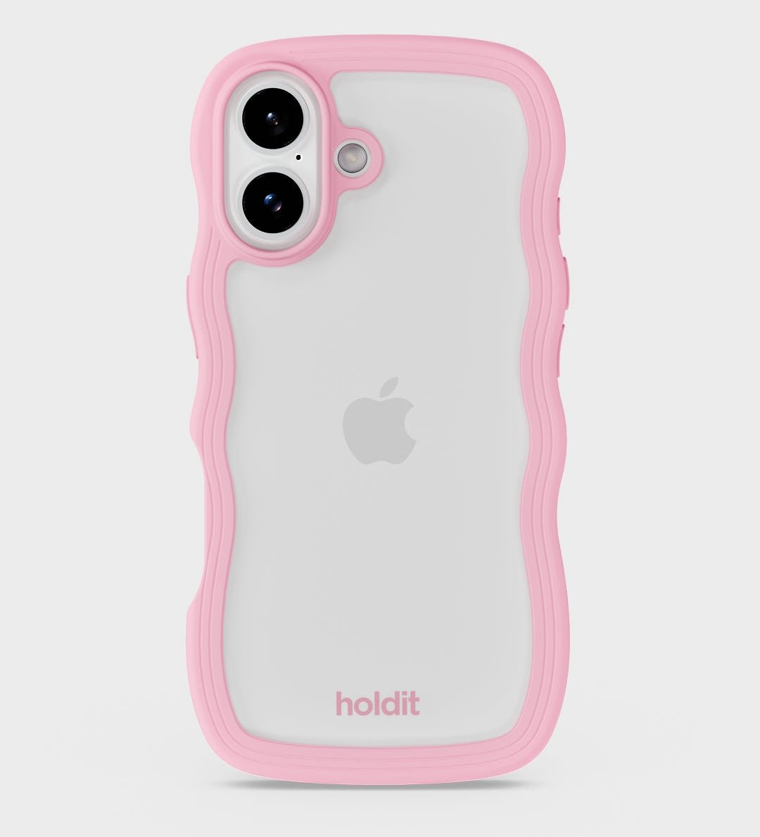 Kryt na iPhone HOLDIT Wavy Pink / Transparent | Lavly.cz