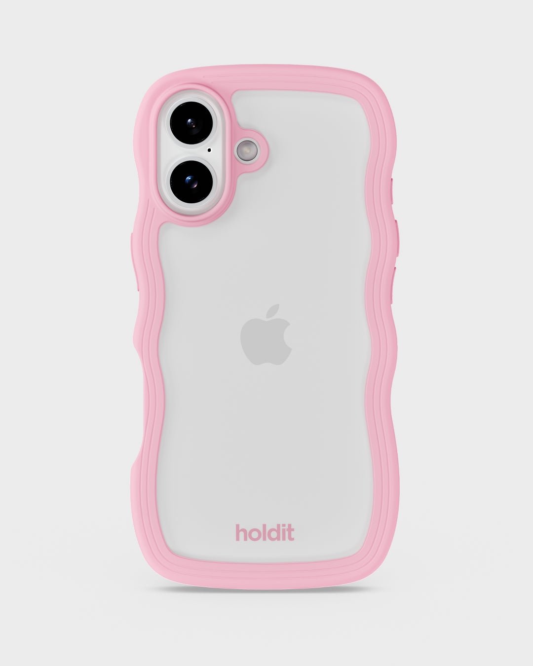 Kryt na iPhone HOLDIT Wavy Pink / Transparent | Lavly.cz