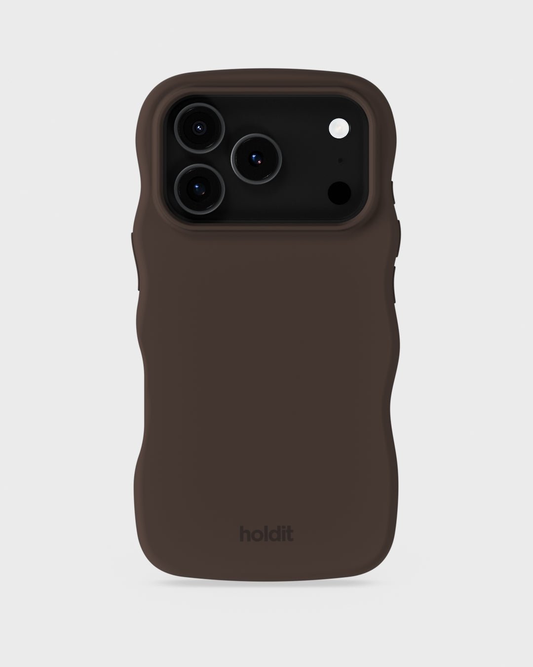 Kryt na iPhone HOLDIT Wavy Silicone MagSafe Chocolate | Lavly.cz