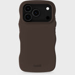 Kryt na iPhone HOLDIT Wavy Silicone MagSafe Chocolate | Lavly.cz