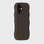 Kryt na iPhone HOLDIT Wavy Silicone MagSafe Chocolate | Lavly.cz