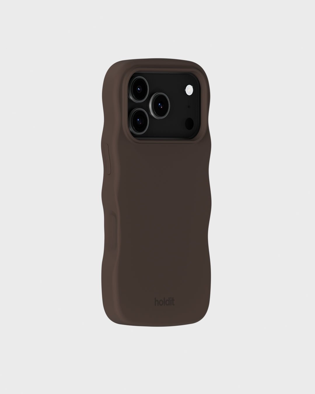Kryt na iPhone HOLDIT Wavy Silicone MagSafe Chocolate | Lavly.cz