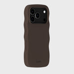 Kryt na iPhone HOLDIT Wavy Silicone MagSafe Chocolate | Lavly.cz