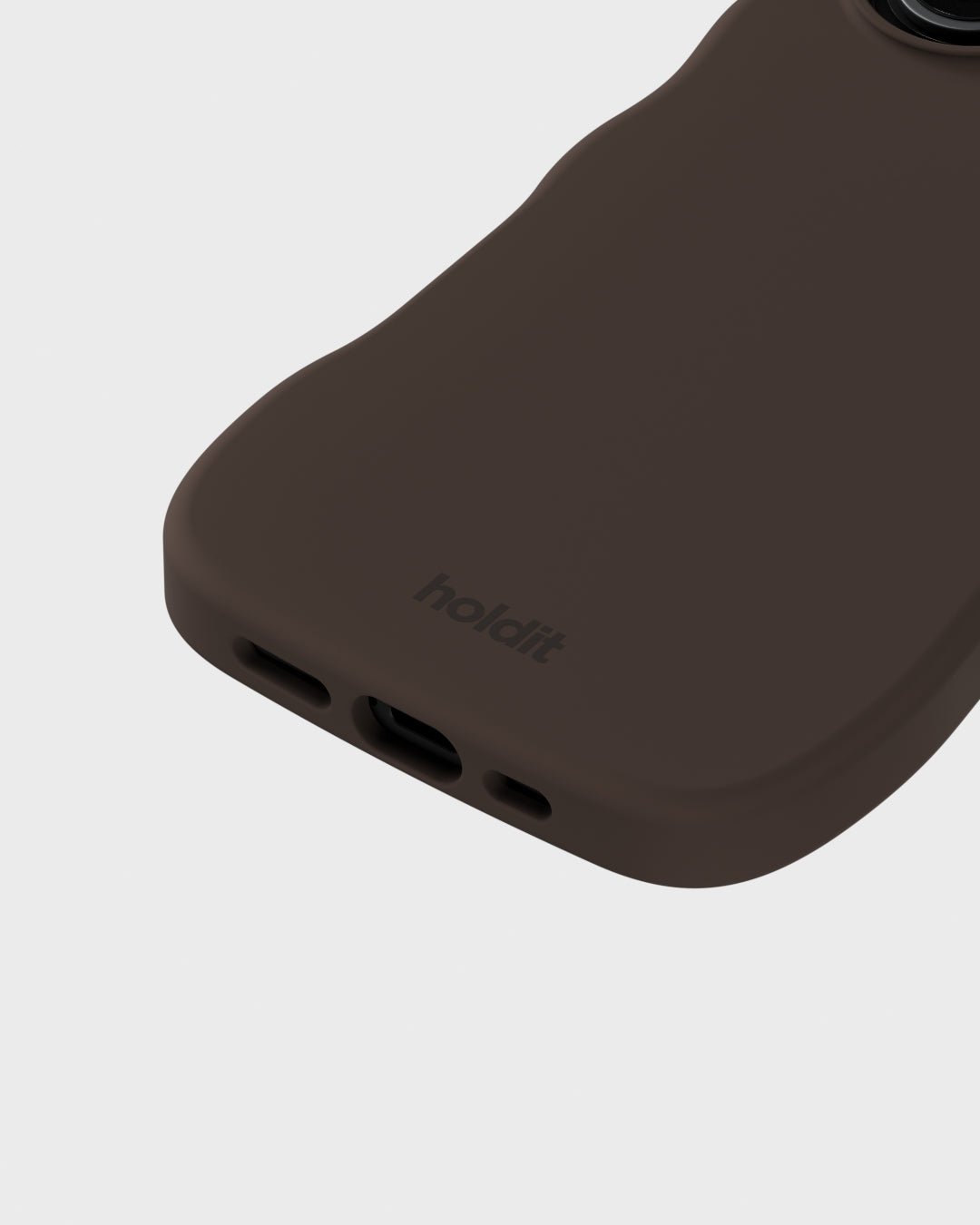 Kryt na iPhone HOLDIT Wavy Silicone MagSafe Chocolate | Lavly.cz