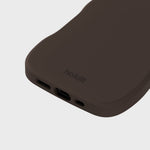 Kryt na iPhone HOLDIT Wavy Silicone MagSafe Chocolate | Lavly.cz