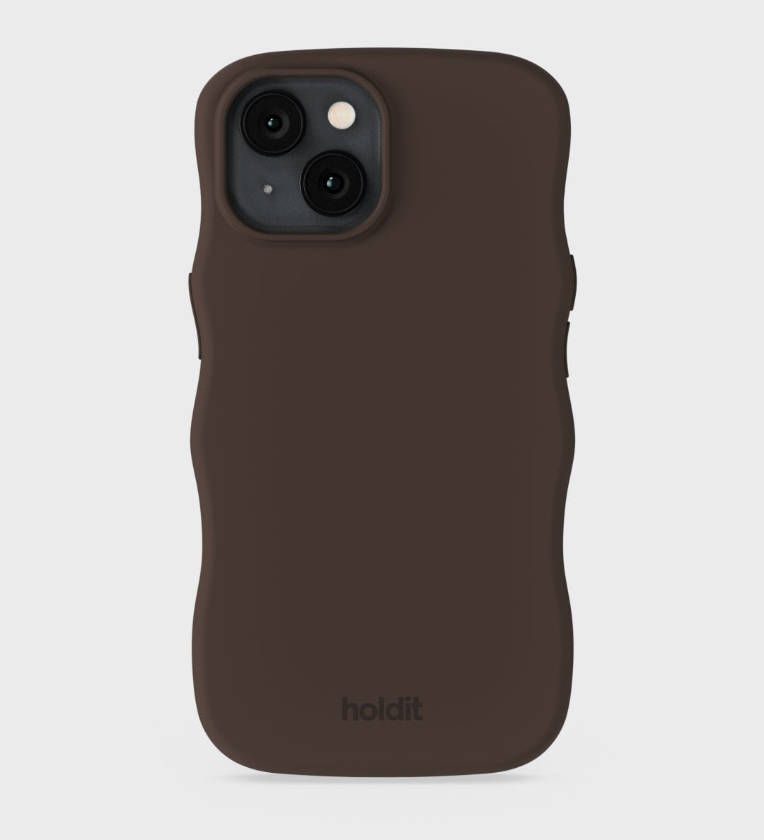 Kryt na iPhone HOLDIT Wavy Silicone MagSafe Chocolate | Lavly.cz