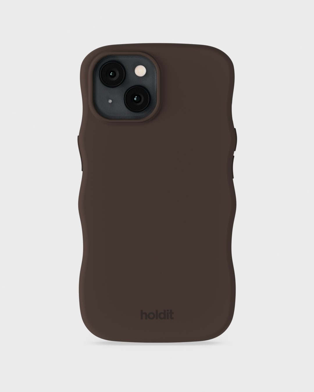 Kryt na iPhone HOLDIT Wavy Silicone MagSafe Chocolate | Lavly.cz