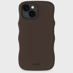Kryt na iPhone HOLDIT Wavy Silicone MagSafe Chocolate | Lavly.cz