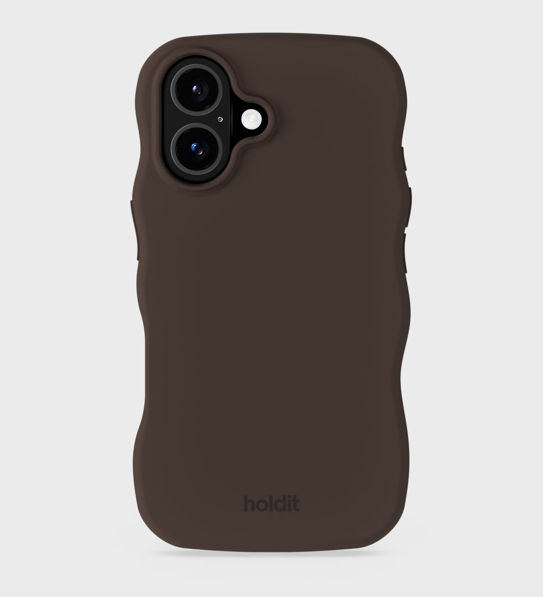 Kryt na iPhone HOLDIT Wavy Silicone MagSafe Chocolate | Lavly.cz