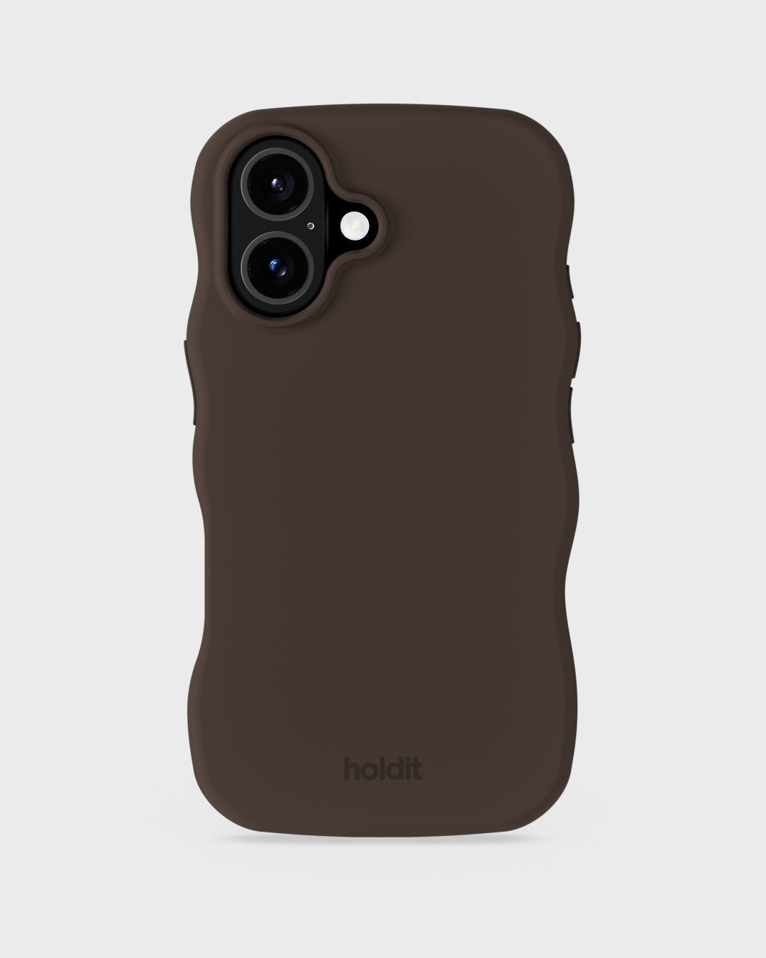 Kryt na iPhone HOLDIT Wavy Silicone MagSafe Chocolate | Lavly.cz