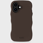Kryt na iPhone HOLDIT Wavy Silicone MagSafe Chocolate | Lavly.cz