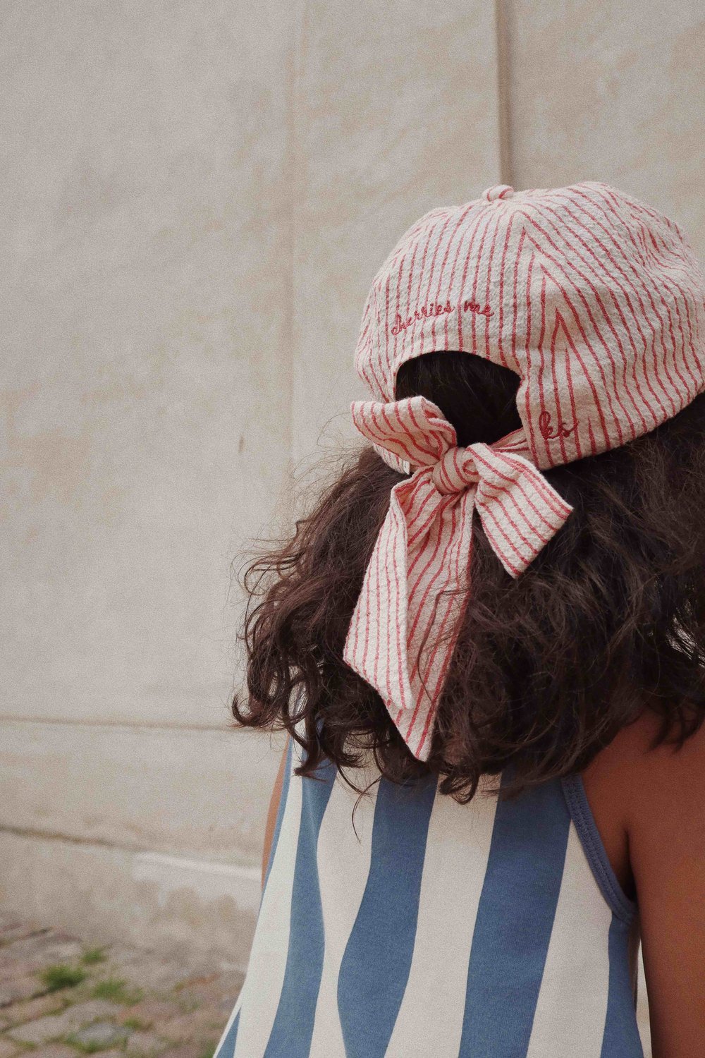 Kšiltovka s mašlí KONGES SLOJD Elli Peony Stripe | Stylové doplňky pro děti a ženy | Lavly.cz