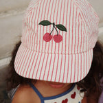 Kšiltovka s mašlí KONGES SLOJD Elli Peony Stripe | Stylové doplňky pro děti a ženy | Lavly.cz