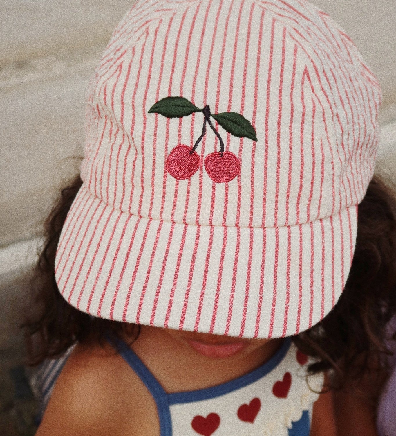 Kšiltovka s mašlí KONGES SLOJD Elli Peony Stripe | Stylové doplňky pro děti a ženy | Lavly.cz