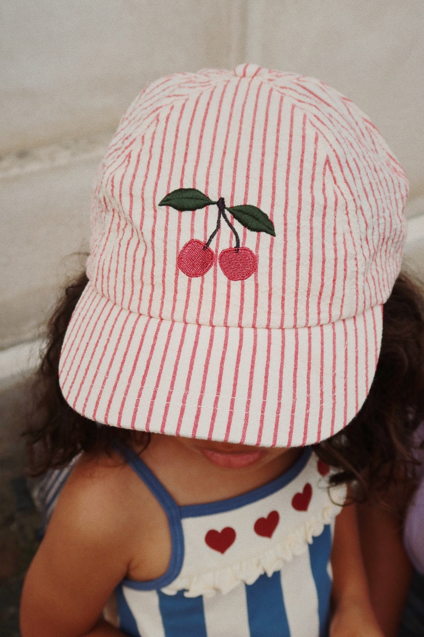 Kšiltovka s mašlí KONGES SLOJD Elli Peony Stripe | Stylové doplňky pro děti a ženy | Lavly.cz