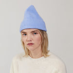 LE BONNET Čepice z jehněčí vlny Light Blue Sky | Lavly.cz