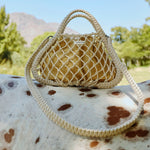 Macrame kabelka STUDIO NOOS Mini Handbag Natural Blue Yellow | Lavly.cz