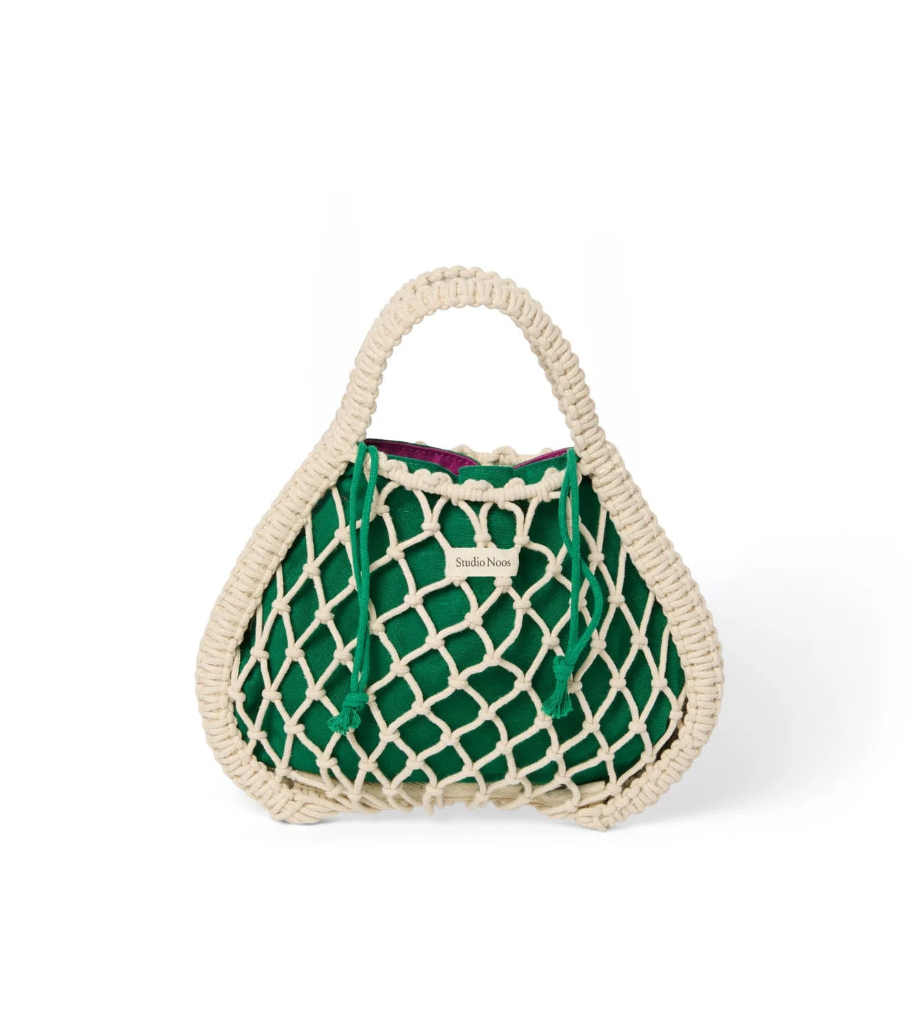 Macrame kabelka STUDIO NOOS Mini Handbag Natural Purple Green | Lavly.cz