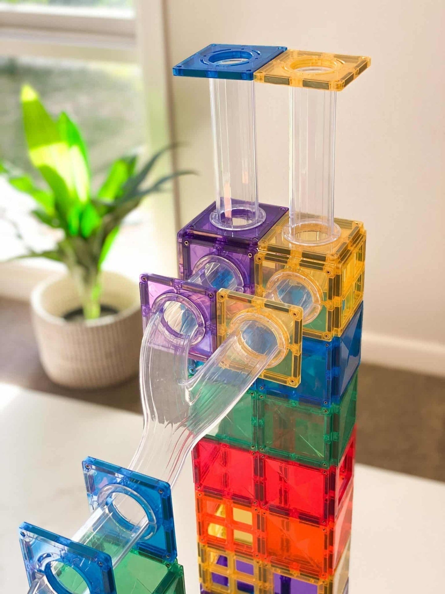 Magnetická kuličková dráha CONNETIX Rainbow Ball Run Pack 92 dílů | Stylové doplňky pro děti a ženy | Lavly.cz