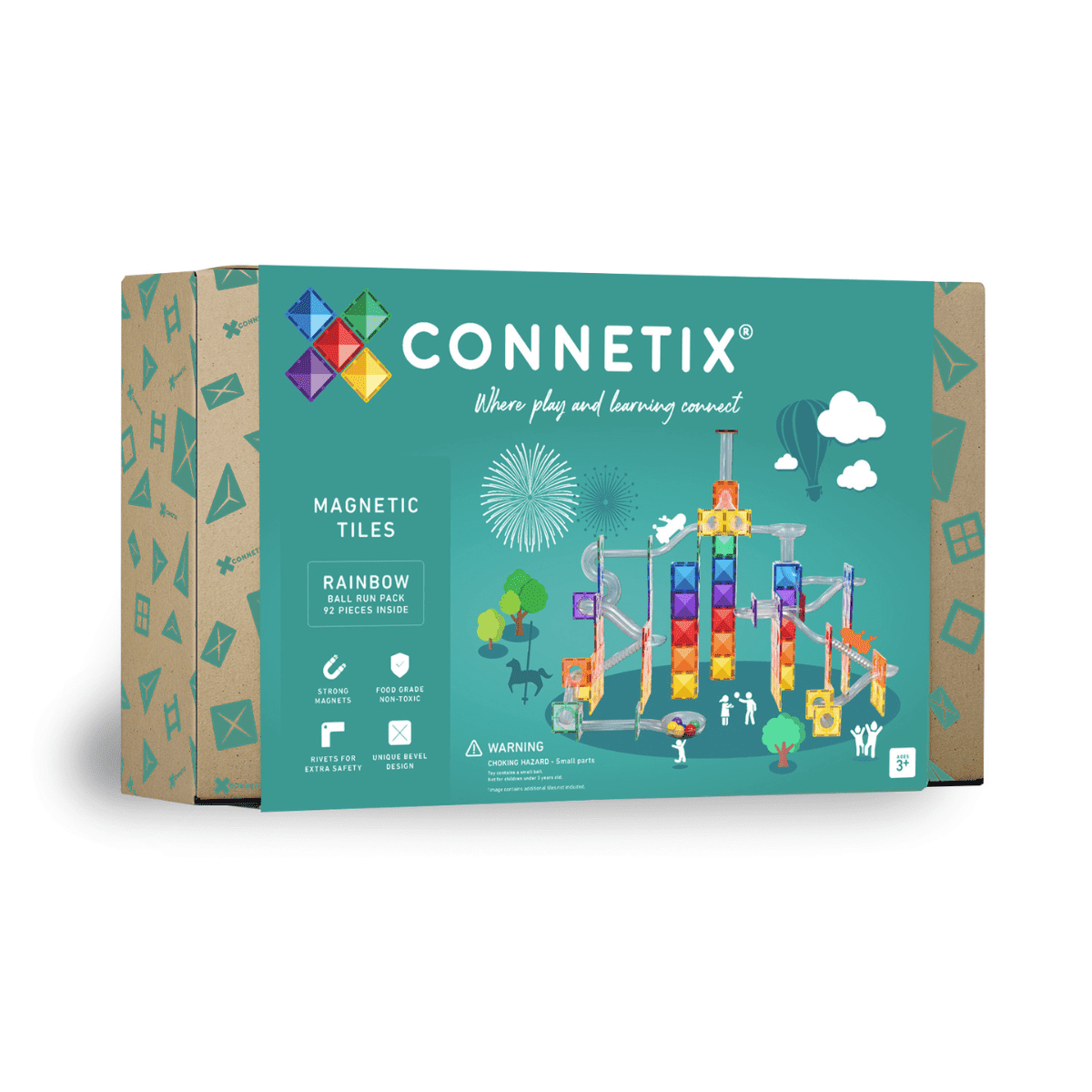 Magnetická kuličková dráha CONNETIX Rainbow Ball Run Pack 92 dílů | Stylové doplňky pro děti a ženy | Lavly.cz