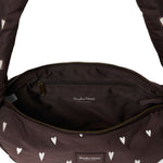 Mini crossbody taška STUDIO NOOS Brown Hearts Puffy | Lavly.cz