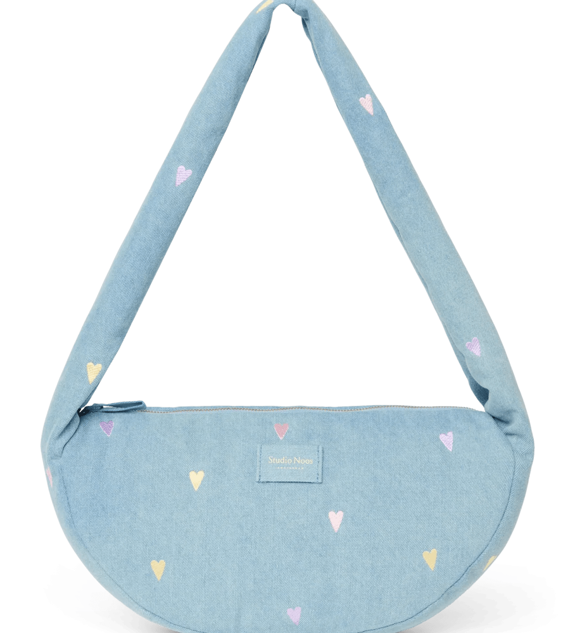 Mini crossbody taška STUDIO NOOS Light Blue Hearts Denim | Lavly.cz