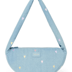 Mini crossbody taška STUDIO NOOS Light Blue Hearts Denim | Lavly.cz