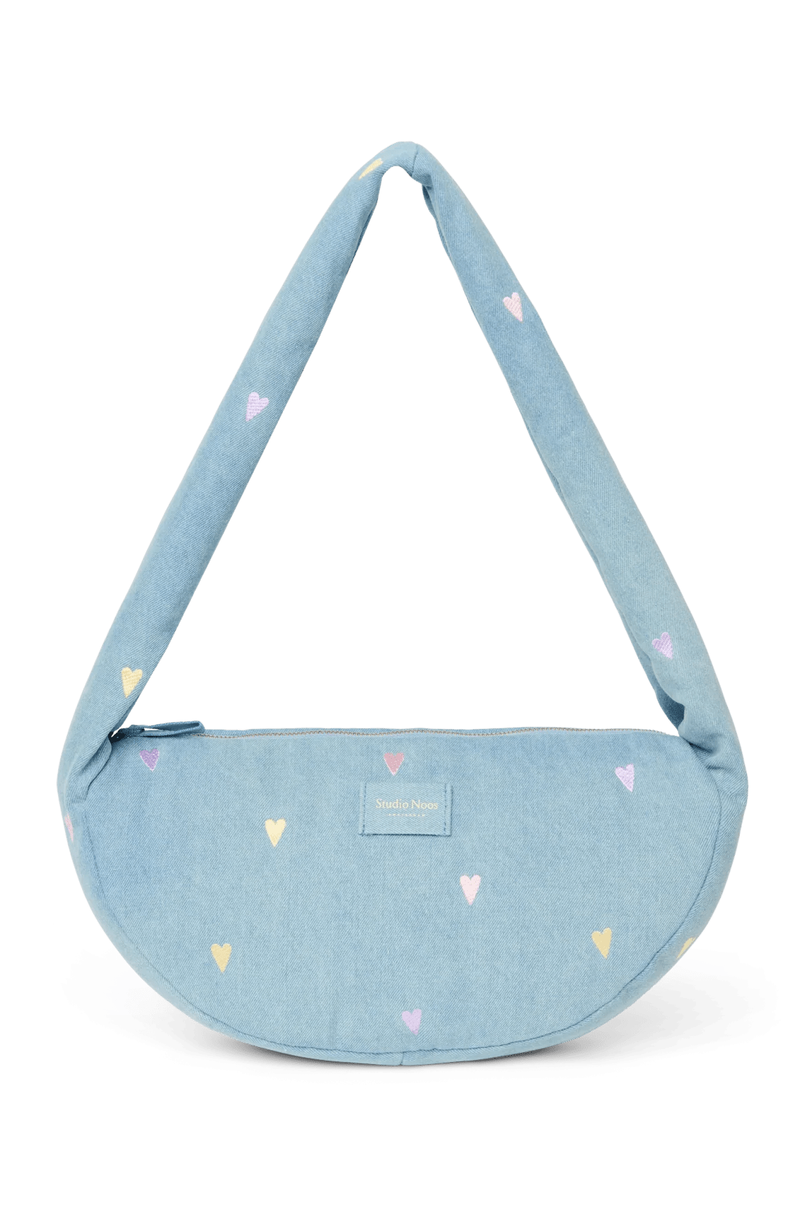 Mini crossbody taška STUDIO NOOS Light Blue Hearts Denim | Lavly.cz