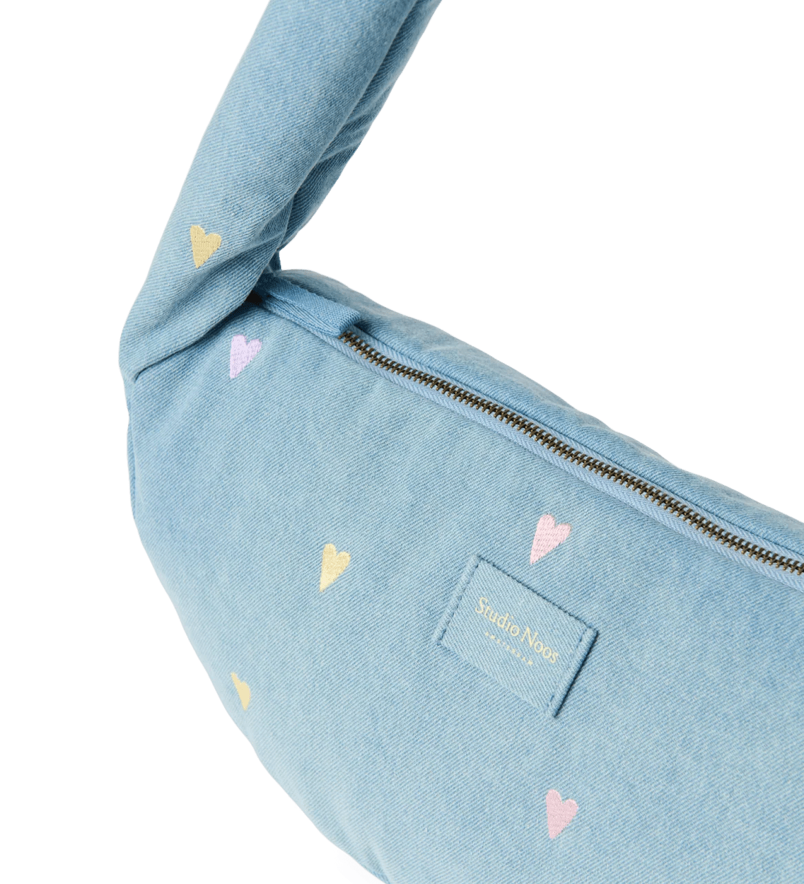 Mini crossbody taška STUDIO NOOS Light Blue Hearts Denim | Lavly.cz