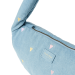 Mini crossbody taška STUDIO NOOS Light Blue Hearts Denim | Lavly.cz