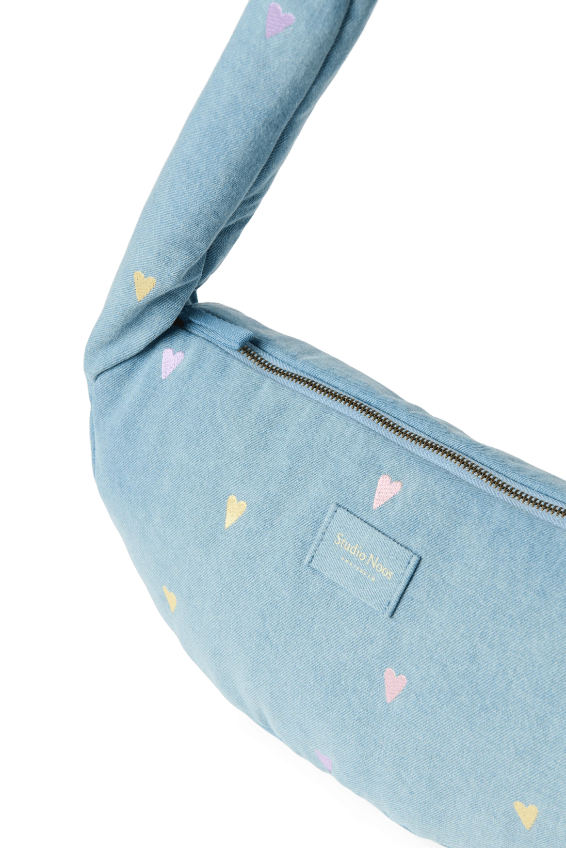 Mini crossbody taška STUDIO NOOS Light Blue Hearts Denim | Lavly.cz