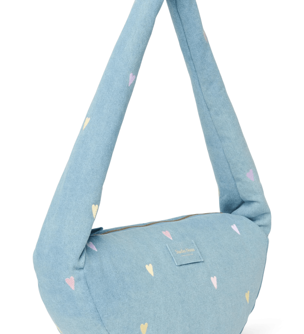 Mini crossbody taška STUDIO NOOS Light Blue Hearts Denim | Lavly.cz